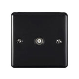 SHP Electrical Round Edge Matt Black Range 2 GANG 13AMP DP SWITCHED SOCKET MATT BLACK RANGE BLACK TRIM