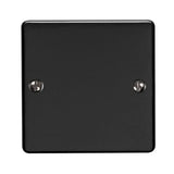 SHP Electrical Round Edge Matt Black Range 2 GANG 13AMP DP SWITCHED SOCKET MATT BLACK RANGE BLACK TRIM