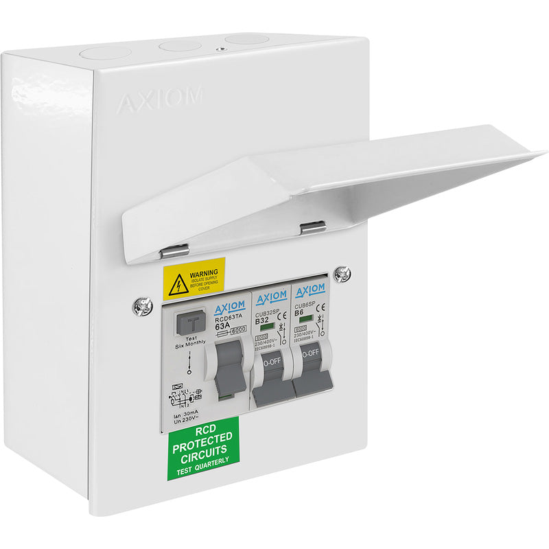 Axiom Metal 17th Edition Amendment 3 Garage Consumer Unit 2 Way