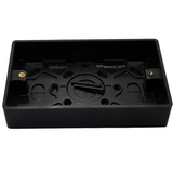 SH|P® Deep Black Surface Mounted Pattress Box - Single/Double, Stylish and Durable Box for Mounting Electrical Devices, BS 5733 Compliant