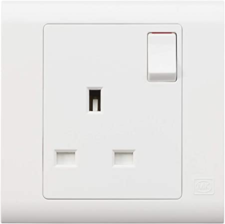 MK Essentials 13A 1G SP Switched Socket