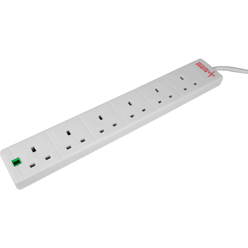 Surge Protected Extension Lead 6 Gang 2m