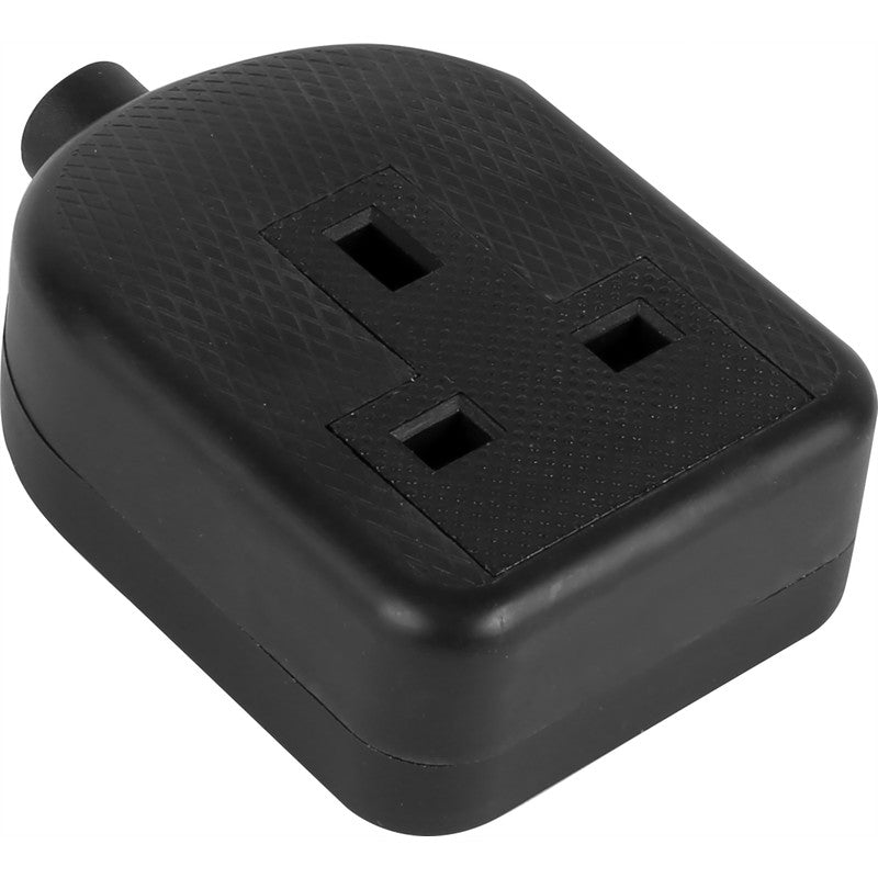 Extension Sockets 1 Gang Black