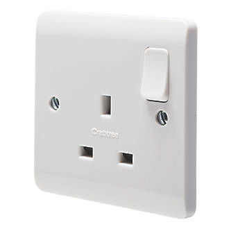 CRABTREE INSTINCT 13A 1-GANG DP SWITCHED SOCKET WHITE