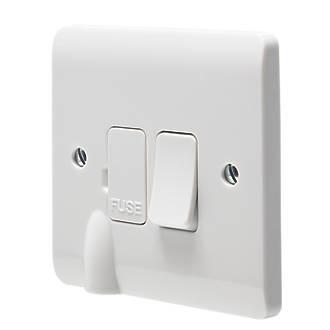 CRABTREE INSTINCT 13A SWITCHED FUSED SPUR & FLEX OUTLET WITH LED WHITE