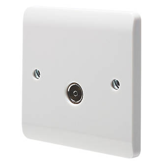 CRABTREE INSTINCT COAXIAL TV SOCKET WHITE