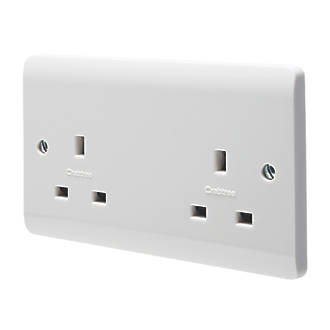 CRABTREE INSTINCT 13A 2-GANG UNSWITCHED SOCKET WHITE