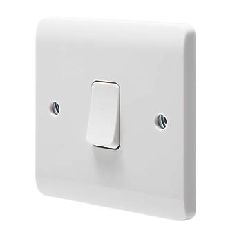 CRABTREE INSTINCT 10A 1-GANG 2-WAY RETRACTIVE SWITCH WHITE