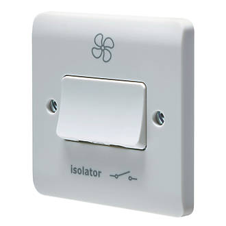 CRABTREE INSTINCT 10A 1-GANG 3-POLE FAN ISOLATOR SWITCH WHITE