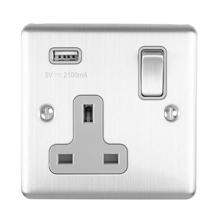 Enhance Decorative 1 Gang USB Socket