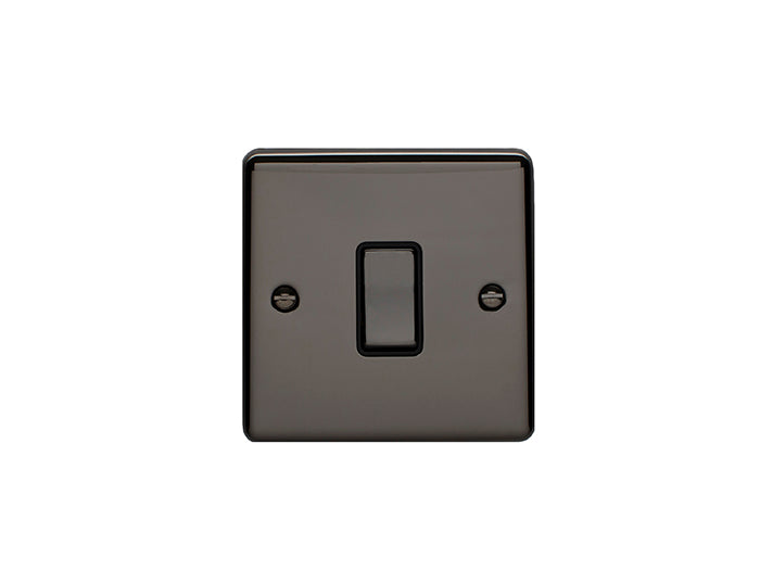 1 Gang 20Amp DP Switch Black Nickel Enhance Range Black Trim