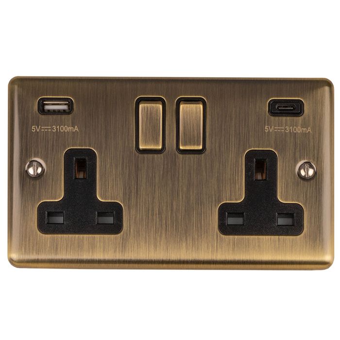 Enhance Decorative 2 Gang USBC Socket