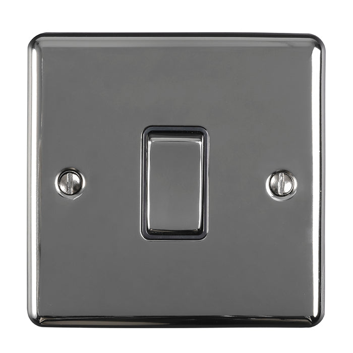 1 Gang 10Amp Intermediate Switch Black Nickel Enhance Range Black Trim