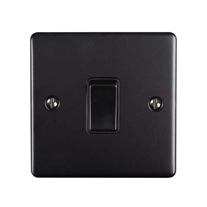 1 GANG 10AMP INTERMEDIATE SWITCH MATT BLACK ENHANCE RANGE BLACK TRIM