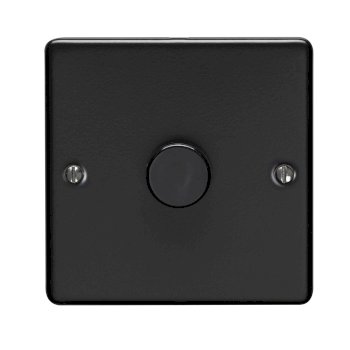 1 GANG 400W/LED 2WAY DIMMER SWITCH MATT BLACK ENHANCE RANGE