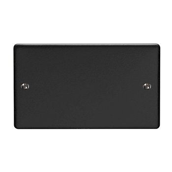 Double Blank Plate Matt Black Enhance Range