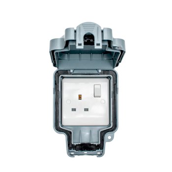 Eurolite Utility Euroseal IP66 1 Gang 13A Switched Lockable Socket