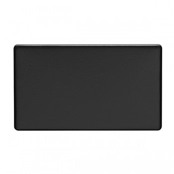 Double Blank Flat Concealed Matt Black Plate