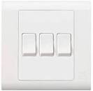 MK Essential 10Ax 3-gang 2-way Switch White