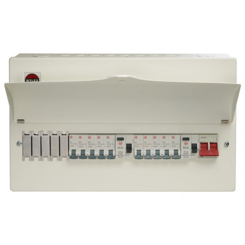 Wylex WNM1770 15 Way Populated 18th Edition Consumer Unit c/w 10 MCB's